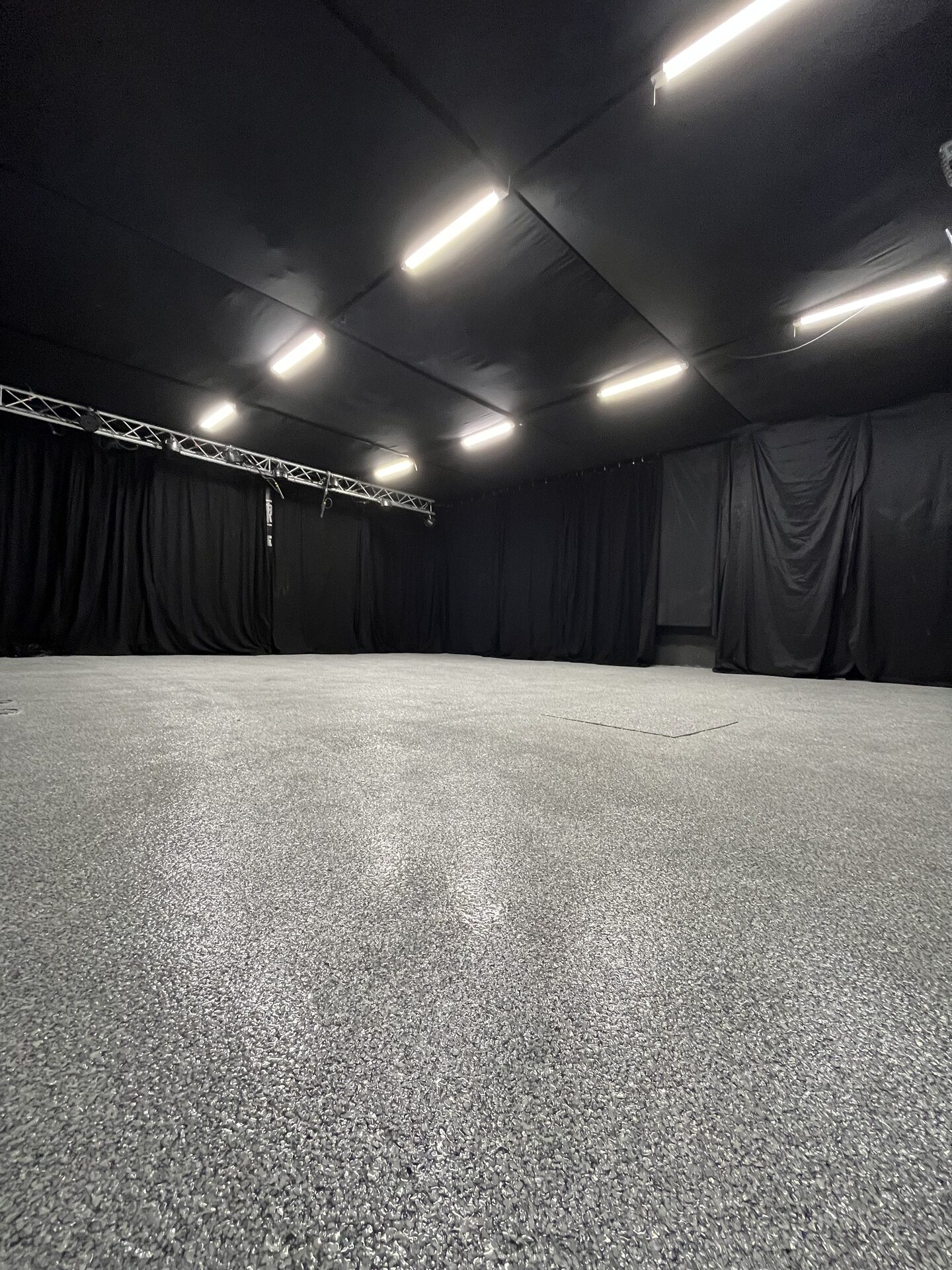 Rock Mill rehearsal room stripped to a blank 700 sqft space